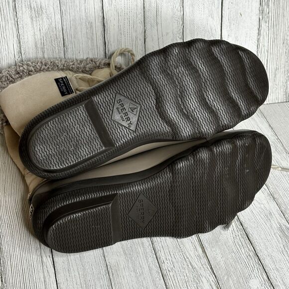 SPERRY Womans 7.5 Quarter  Water Proof Duck Boots # STS99765 Suede Leather Laced - Picture 4 of 11